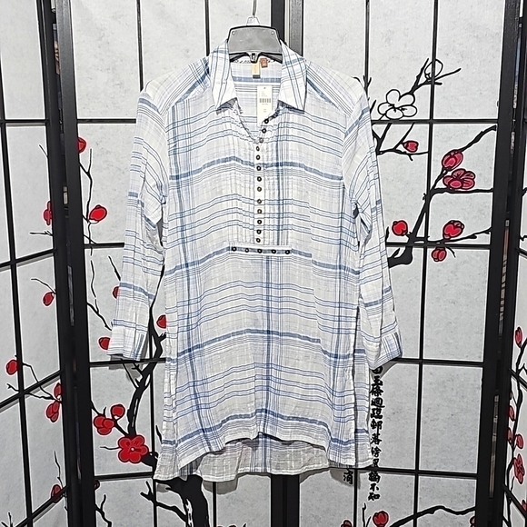 Anthropologie Pilcro and the Letterpress Plaid Blouse Top XS NWT - Picture 2 of 8